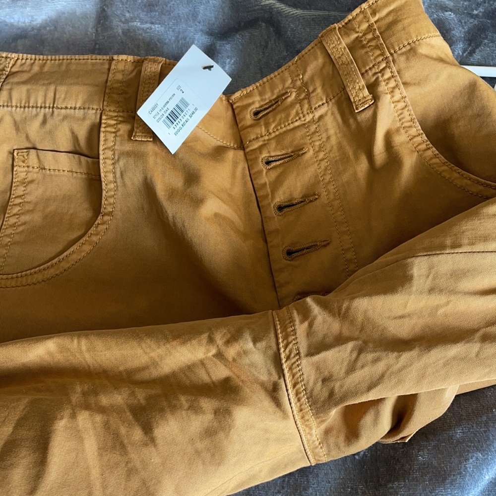 Joie Mustard High Waist Crop Pants - Picture 9 of 9
